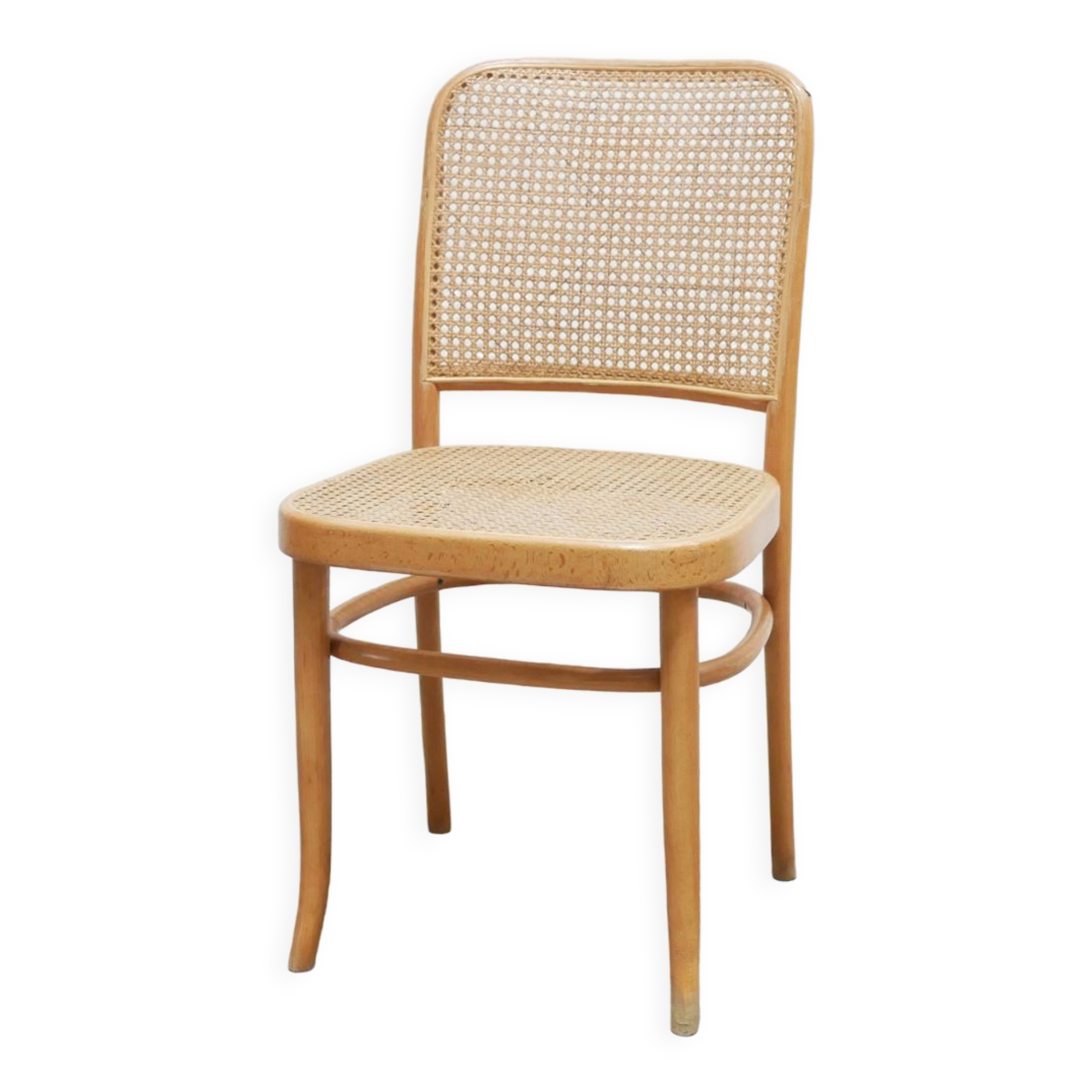 Chaise cannée vintage par J. Hoffmann, éditions Thonet