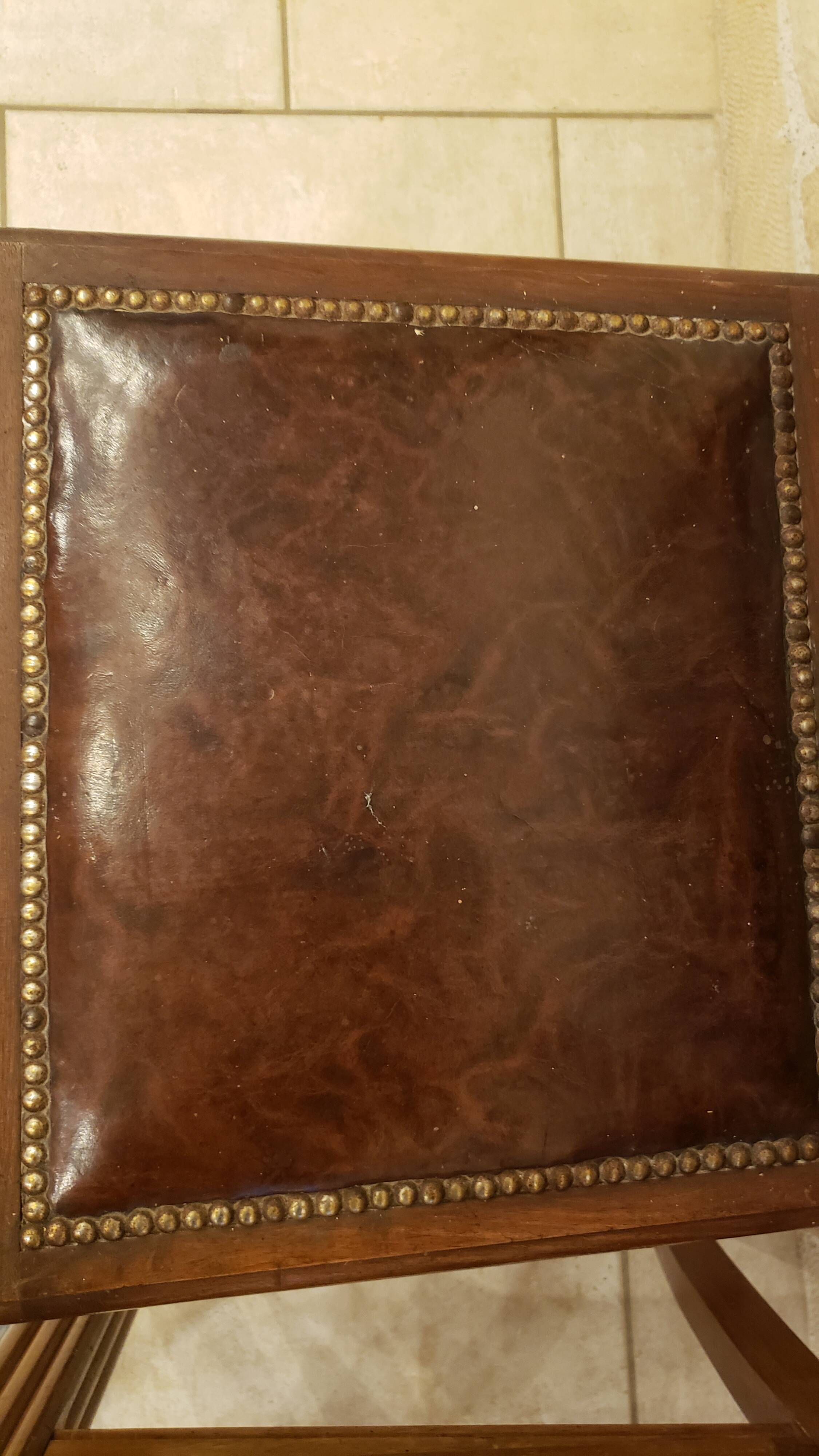 2 solid wood art deco chairs