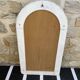 White vintage rattan mirror