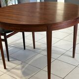 Table ronde extensible Palissandre Danemark vintage 1970