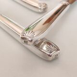 Silver-plated metal cheese knives