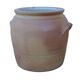 Grand pot ancien français en grès à glaçure brune