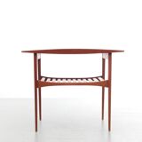 Scandinavian side table in solid teak