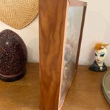 Vintage frame with butterflies and dried flowers