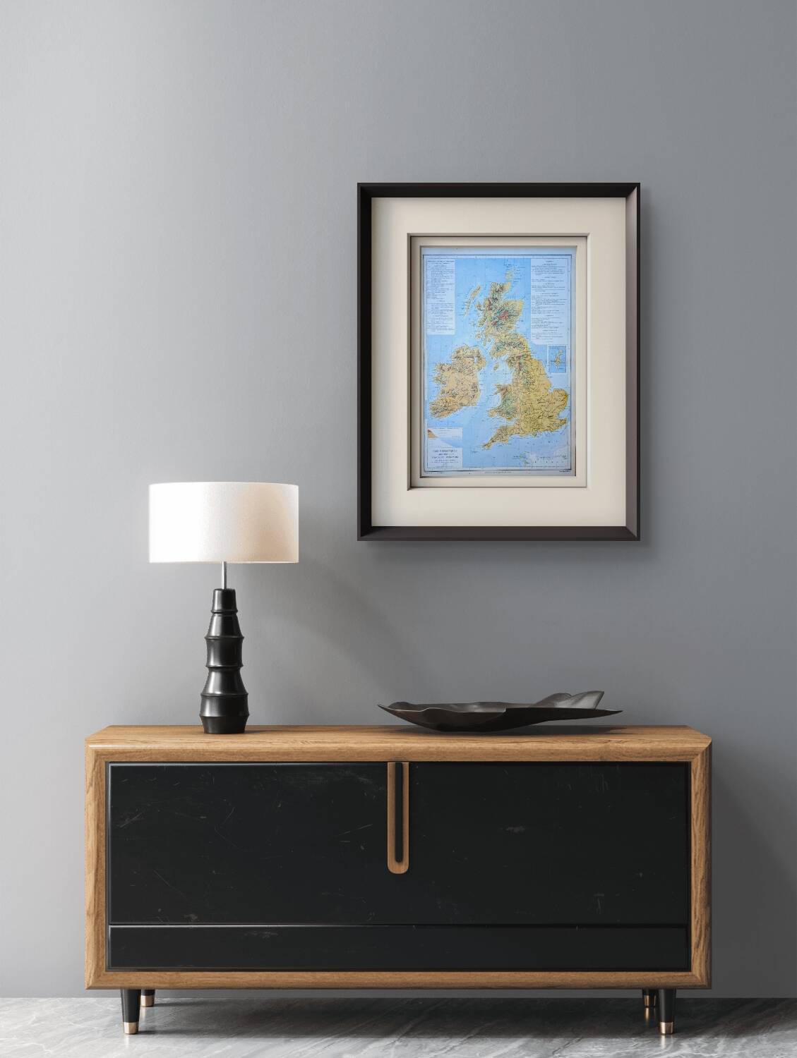 The British Isles, original map printed in 1879.