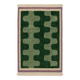 Tapis vert ondulé en laine Beni Ourain, 150/250cm