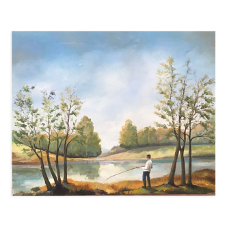 "Fishing" painting