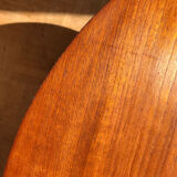Round teak coffee table from the 1960s
