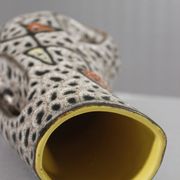 Marius Bessone in Vallauris large free-form vase with abstract decoration 1950s