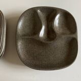 Set of 8 mid-century pottery plates Max Idlas 1960