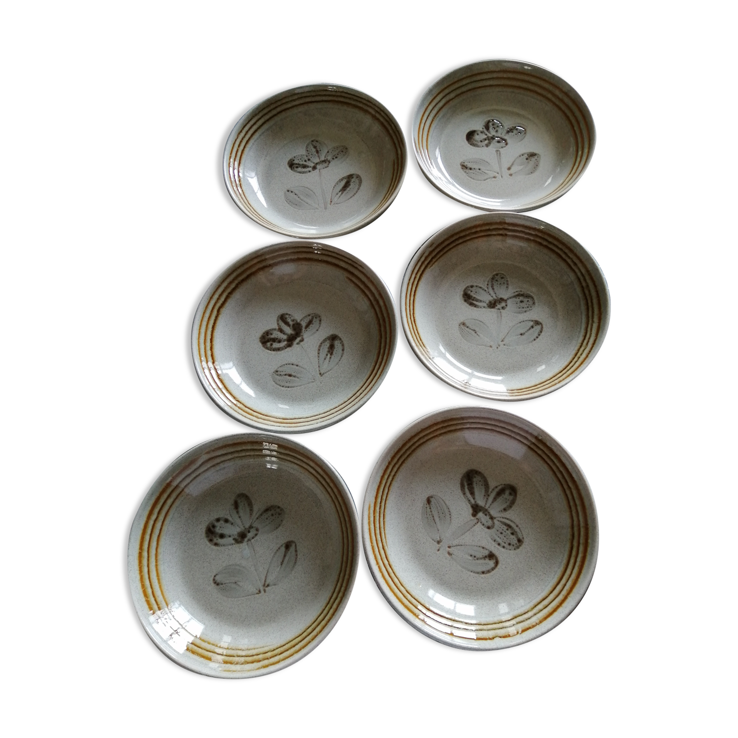 6 hollow plates Sarreguemines