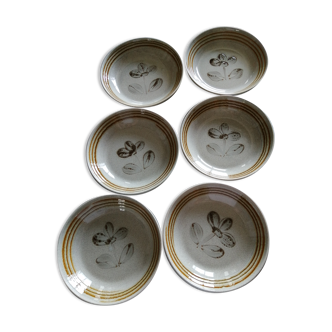 6 hollow plates Sarreguemines