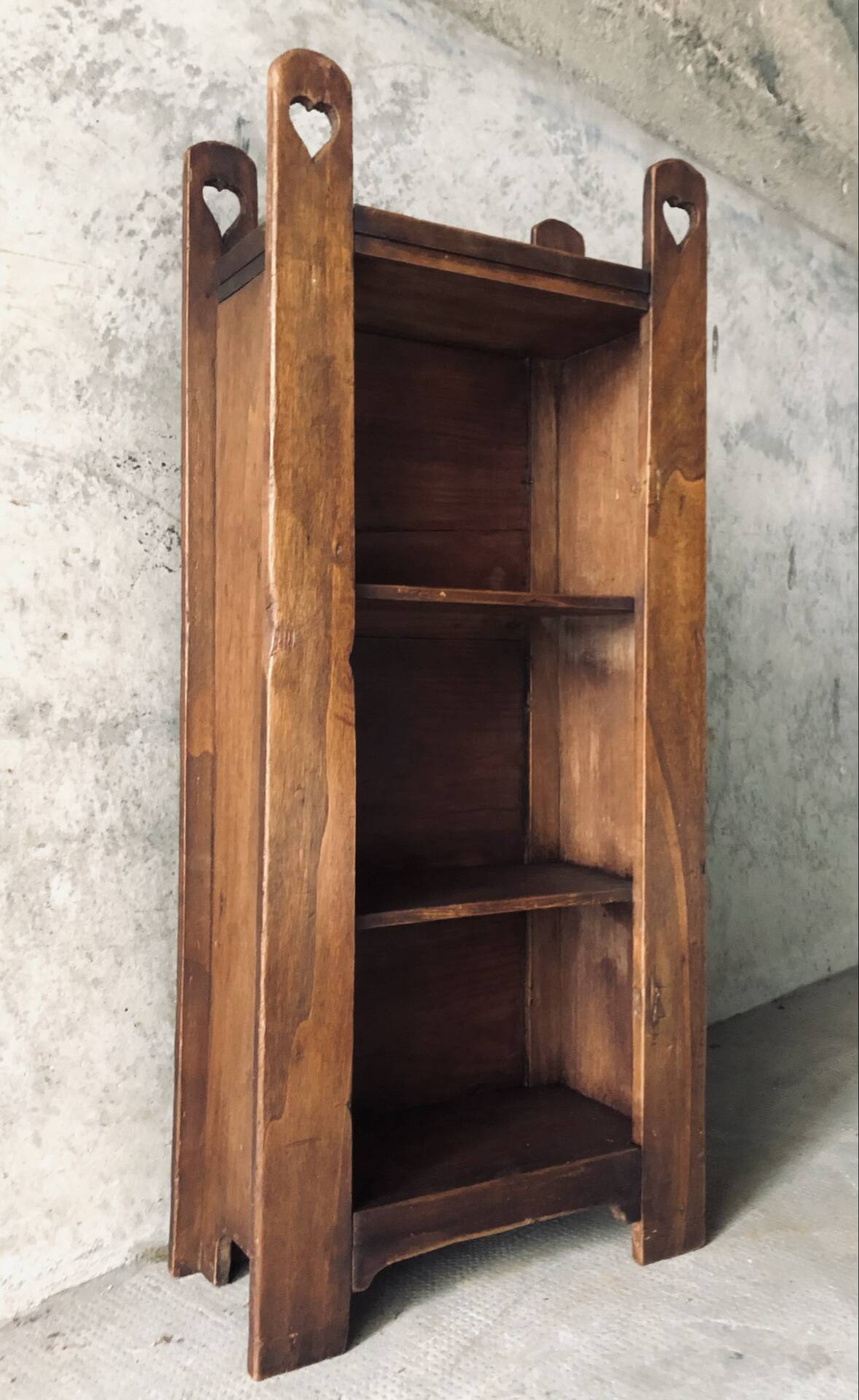 Petite Étagère Bibliothèque ancienne / Art Populaire