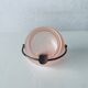Glass and brass ball ashtray