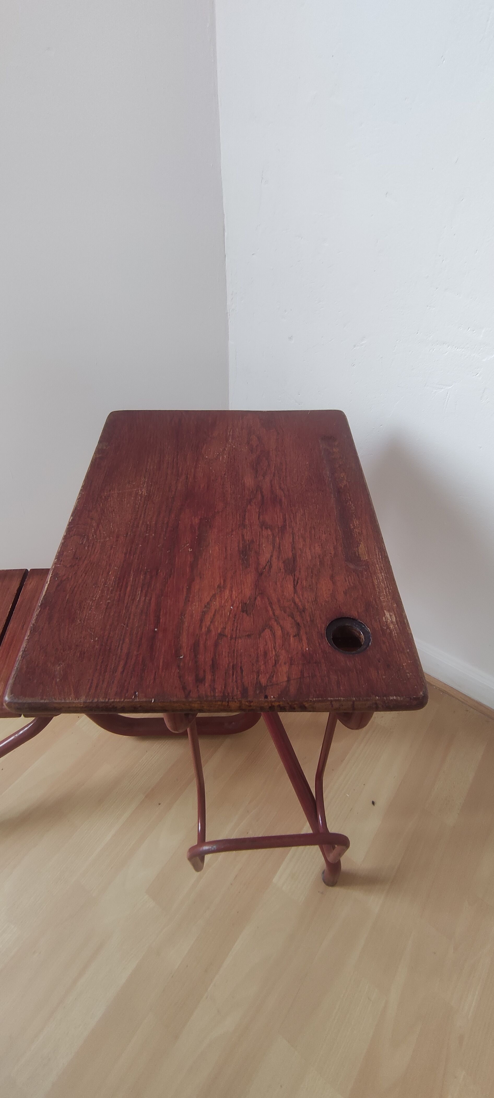 Vintage wooden school desk