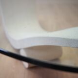 Table basse en verre, design italien, années 70, production : Italie