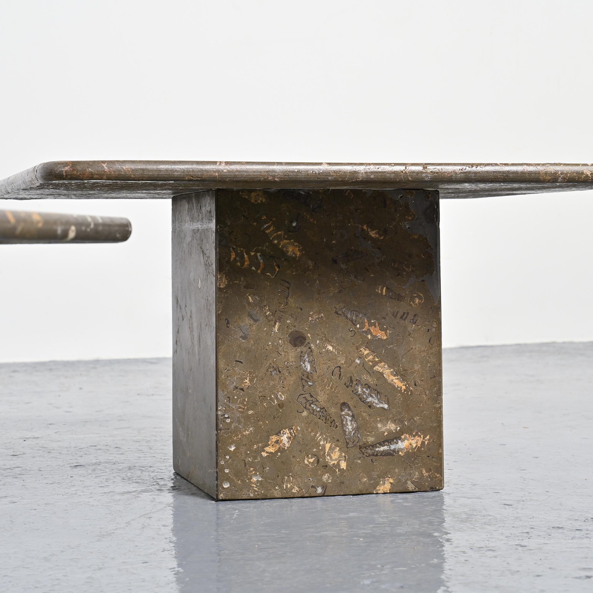 Set of three nesting tables "Fossil", Switzerland, circa 1970