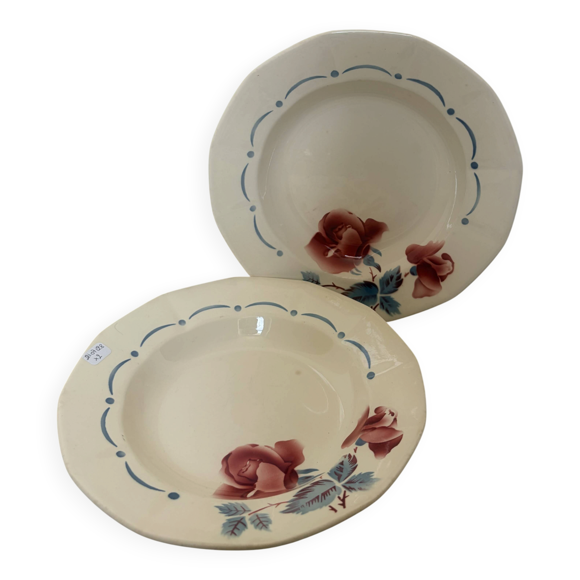 2 vintage deep plates from Digoin Sarreguemines 2107128