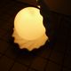 Ceramic and opaline shell lamp France 1970