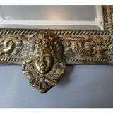 Miroir en bronze doré 18x26cm