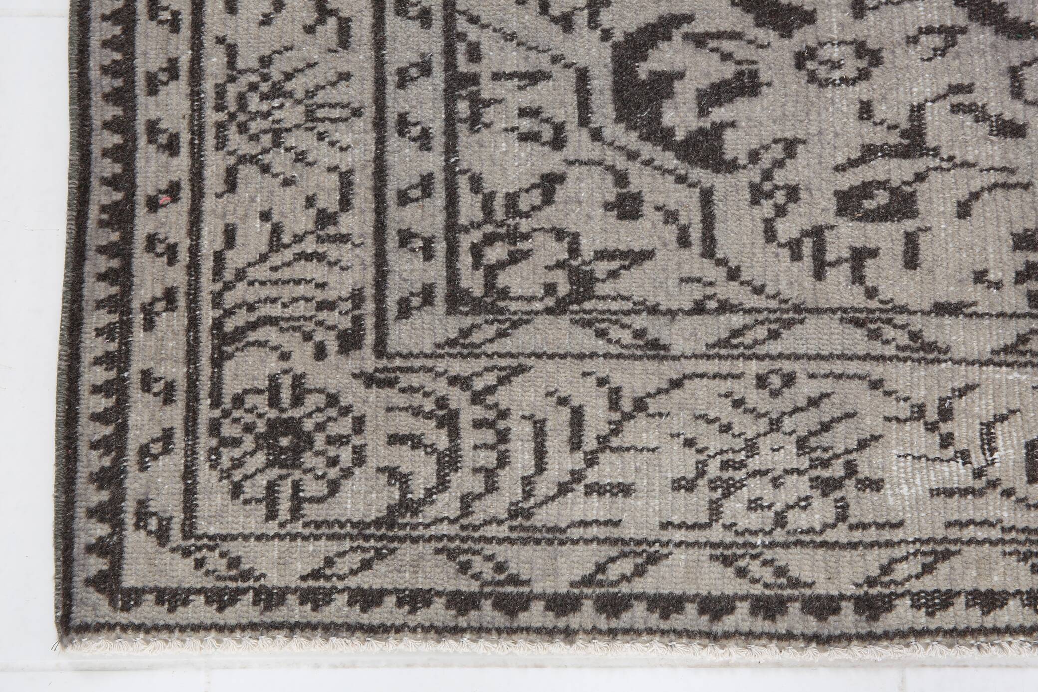 5x8 Shades Of Gray Black Oriental Vintage Turkish Rug, 150x250Cm SK 2874