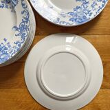 12 small flat plates "Campanule" Saint Amand and Hamage