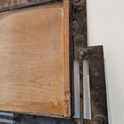 Antique beveled wrought iron mirror circa 1930