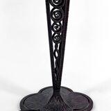 Lampe Champignon en Fer Forgé et Abat-jour en Pâte de Verre Soufflée, 1920
