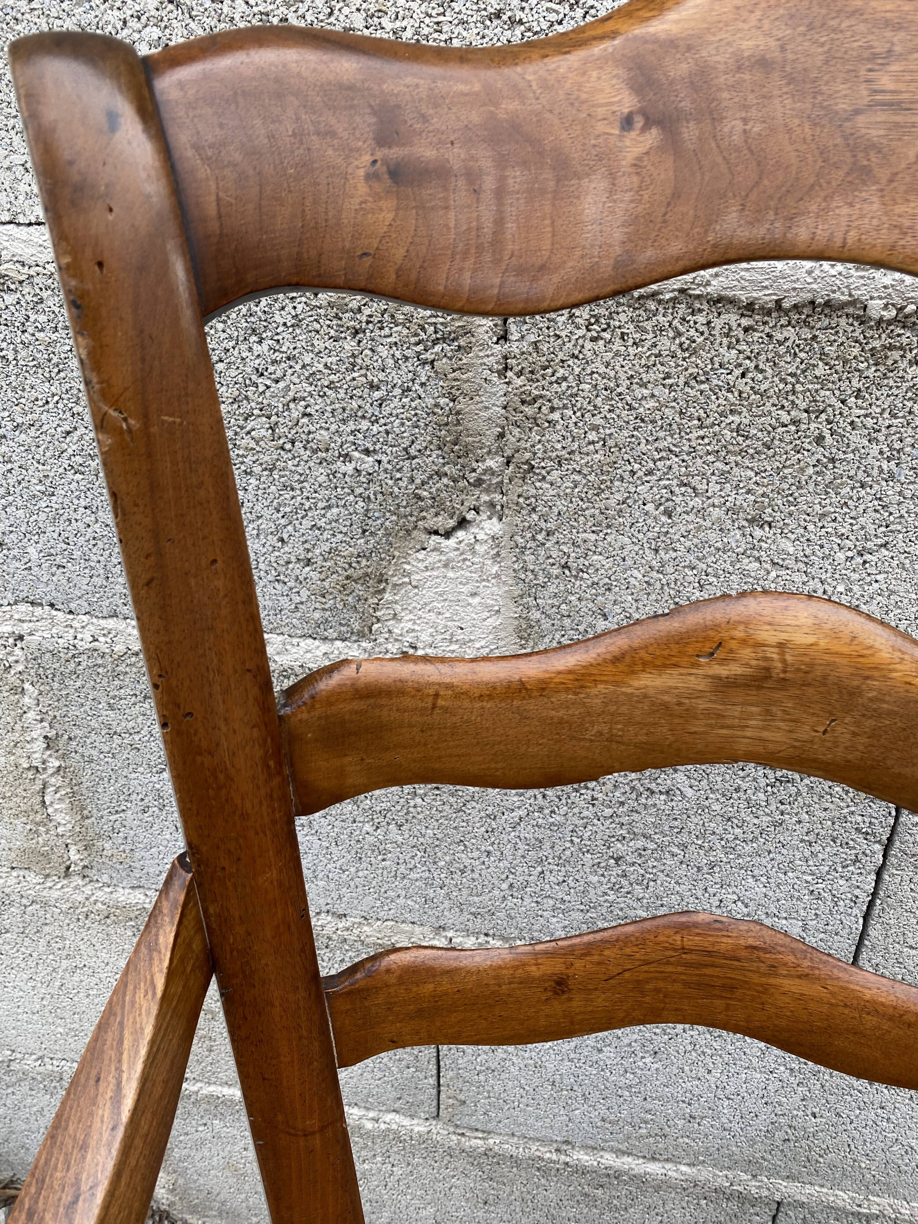 Straw country armchair