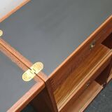 Petite table de salle à manger vintage en teck à rallonge