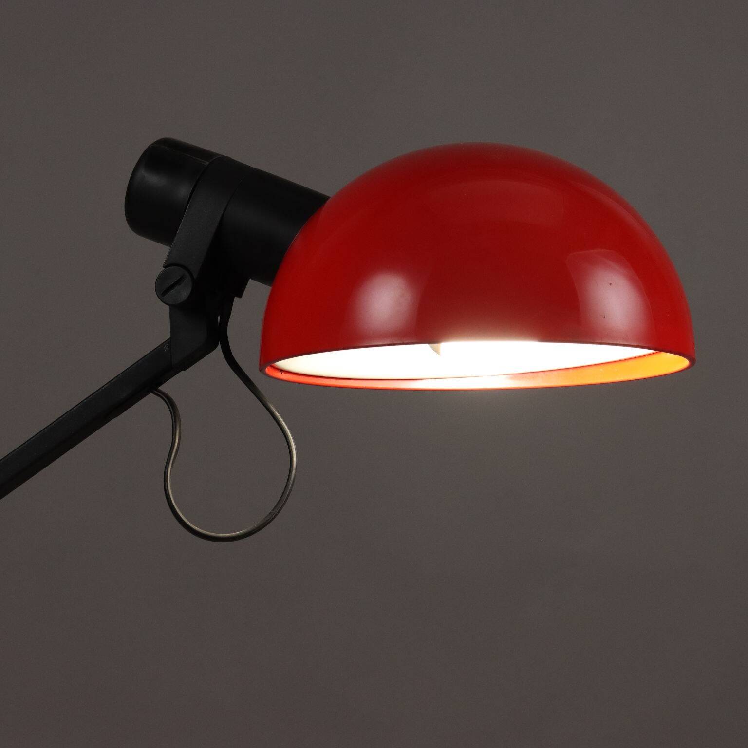 Guzzini Praxi lamp, vintage design by Bruno Gecchelin in aluminium, 1980s