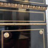 Vitrine d'apparat Napoléon III en bois noir et bronze ciselé doré XIX siècle