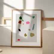Abstract pebbles giclee print 50x70 cm