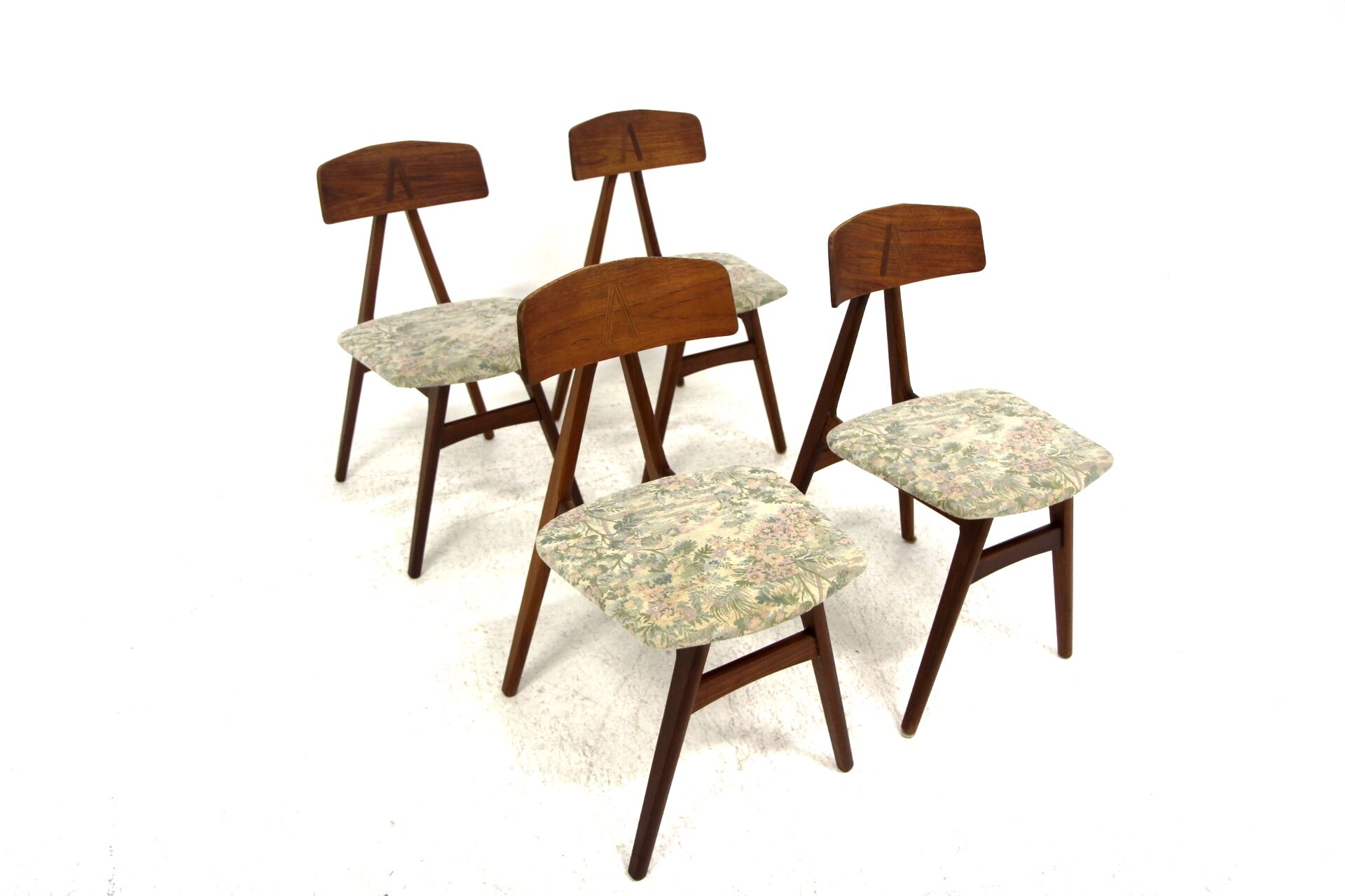 Set of 4 Scandinavian chairs "Nizza" Bengt Ruda, Sweden, 1960