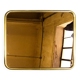 Miroir en métal doré, Italie années 1970
