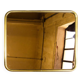 Miroir en métal doré, Italie années 1970