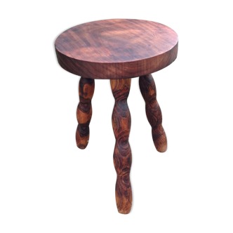 Tripod stool feet "rosary" in vintage wood 60s-70s