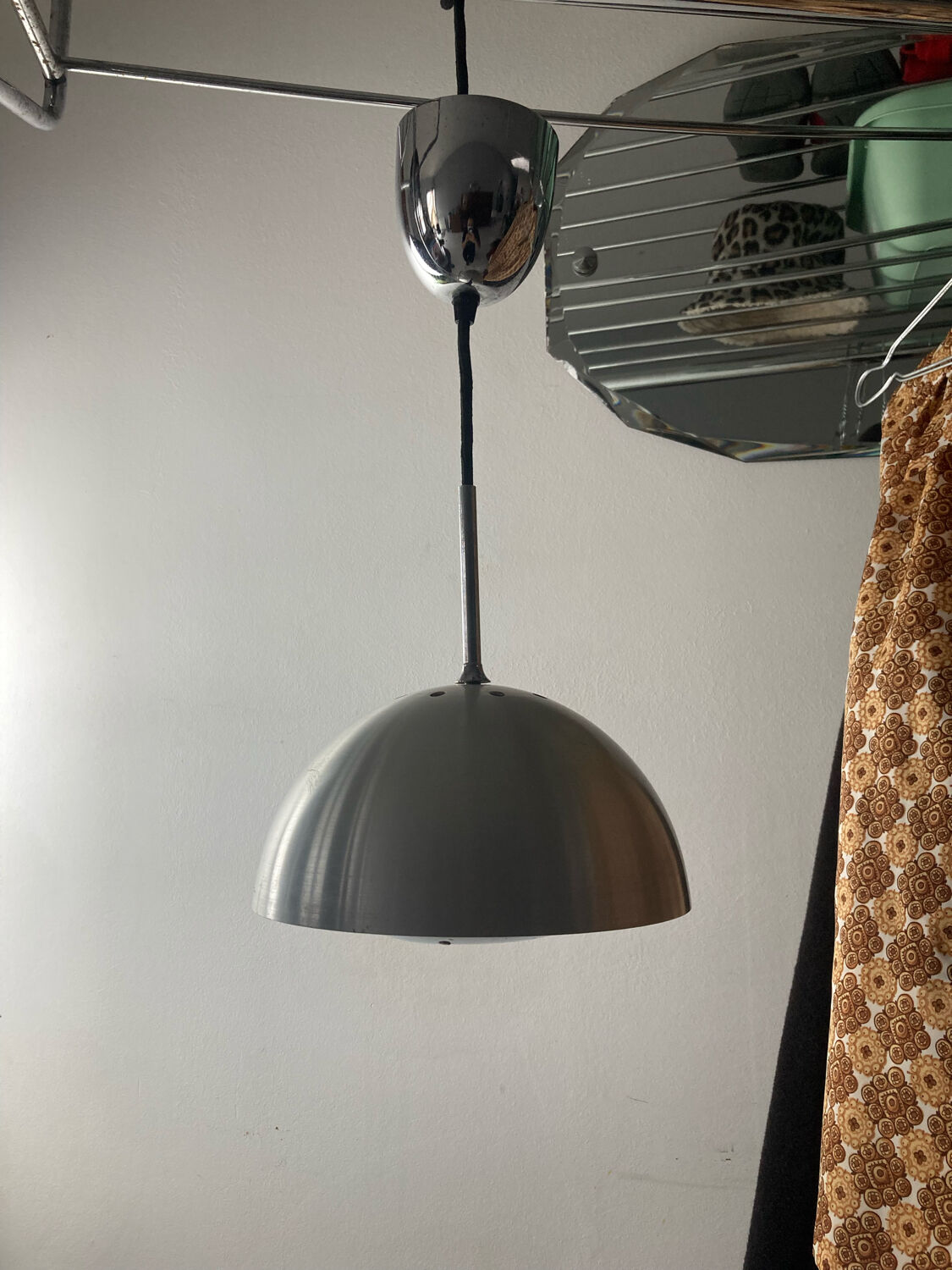 Vintage half globe pendant lamp