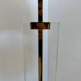 Plexi and gold metal floor lamp, 1970s