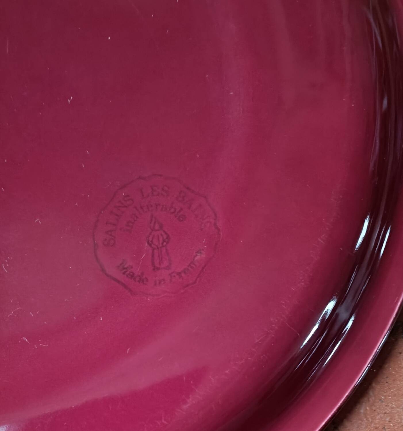 Vintage earthenware plates from Salins