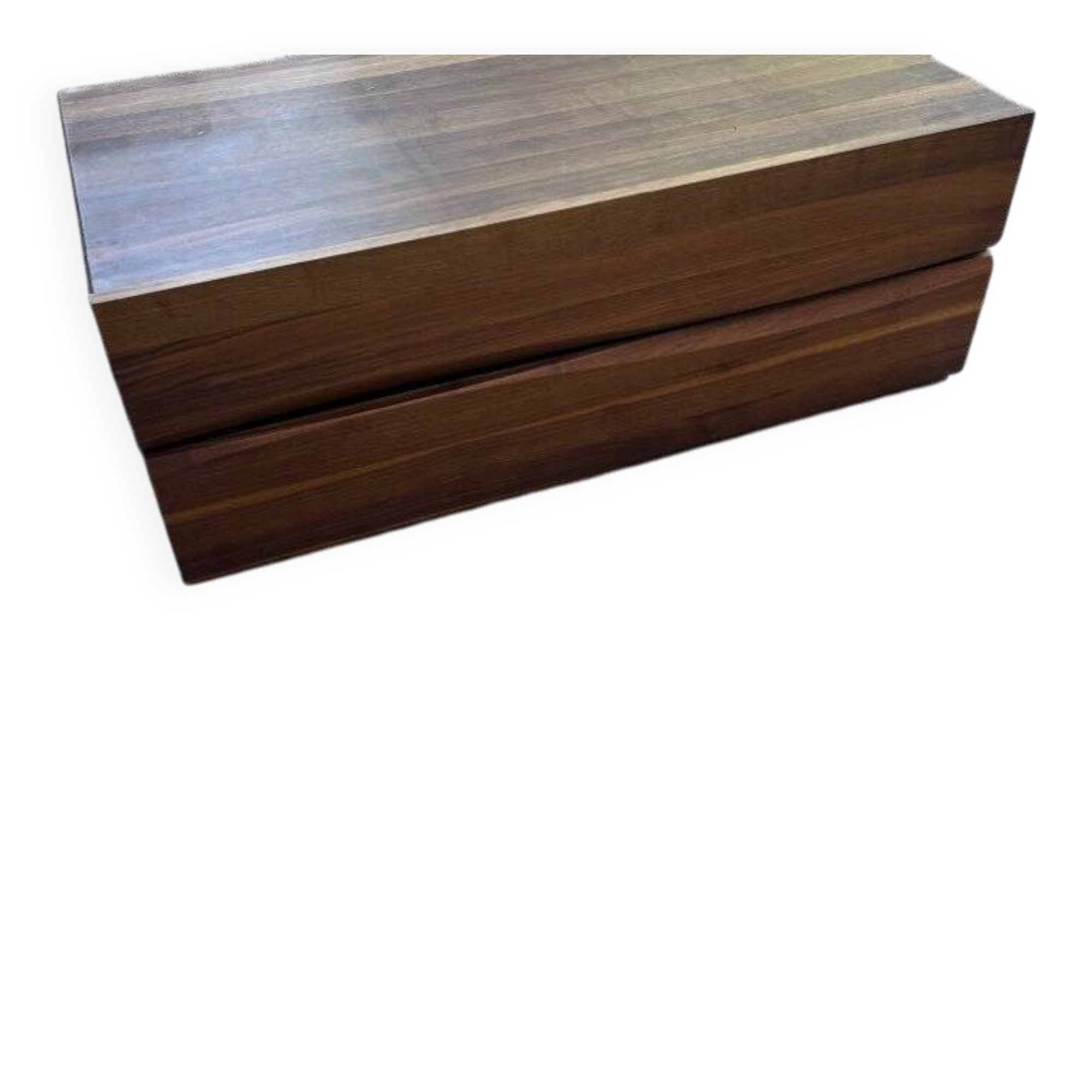 Low teak furniture with 2 drawers