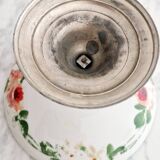 Porcelain cup on silver metal foot