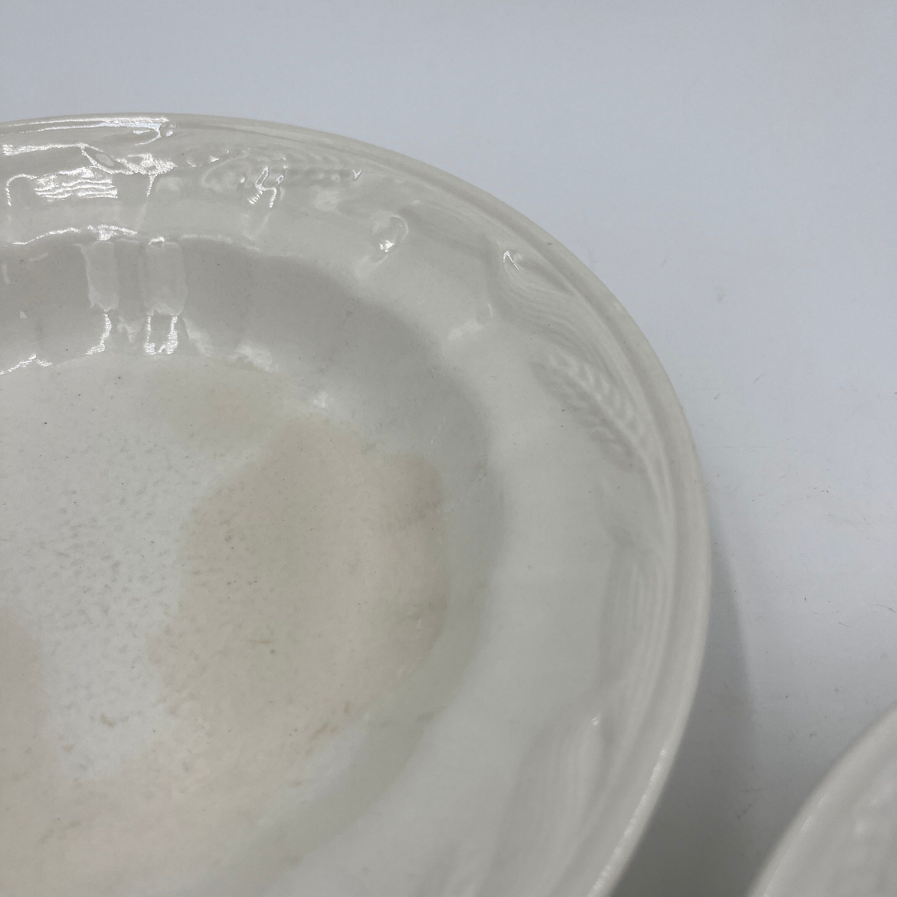 Boch Frères white plate duo
