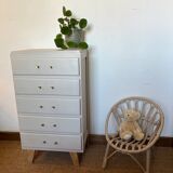Vintage chiffonier with compass feet