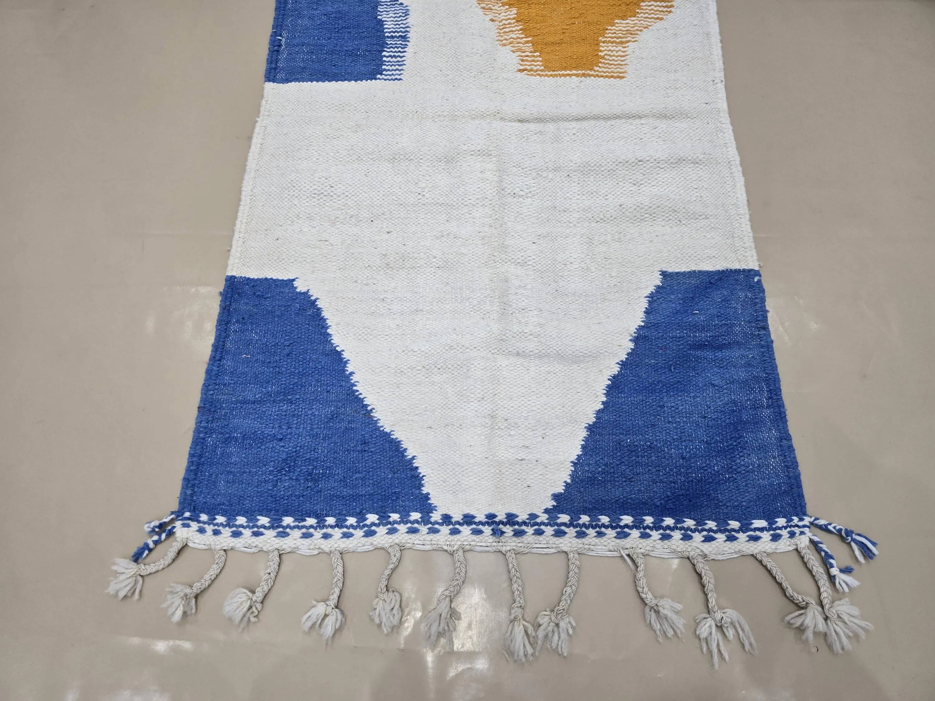 Traditional Moroccan handwoven rug 3x2 m