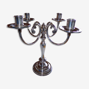 4-spoke chandelier - silver metal, christofle