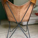 Leather butterfly armchair