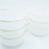 16 ramequins en verre à bordure dorée