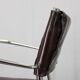 Ensemble de six fauteuils en cuir italien et chrome par Arper.