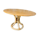 Vintage coffee table in light wood and bamboo, circa 1960.
